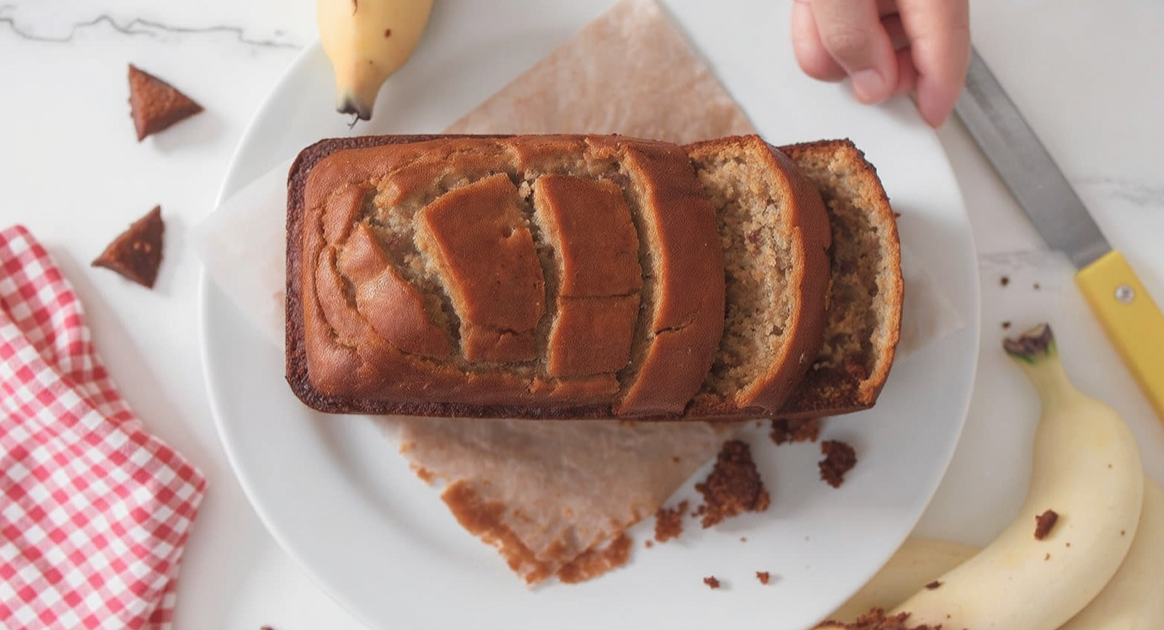 Pão de banana sem açúcar refinado